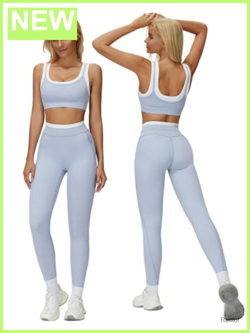 ABOCIW Women's Workout Set Nylon Elastane Sports Bra High Waist Leggings